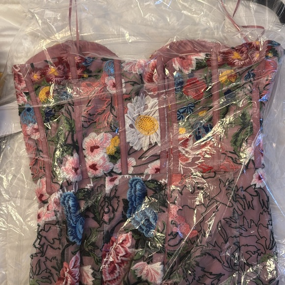 Dress the population Floral Corset midi Dress - Picture 7 of 10